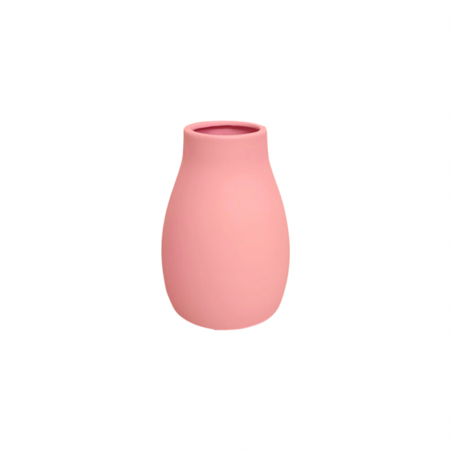 Vaso cogumelo rosa G (13,5D x 20,5A x 7,5 boca)