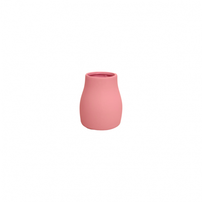 Vaso cogumelo rosa P (10D x 11,5A x 5,5 boca)