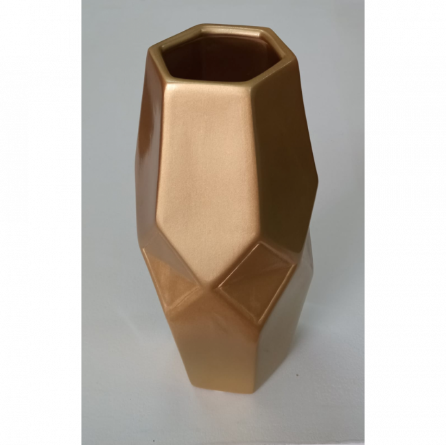 Vaso Dourado Alto Louça G(10DX31A)