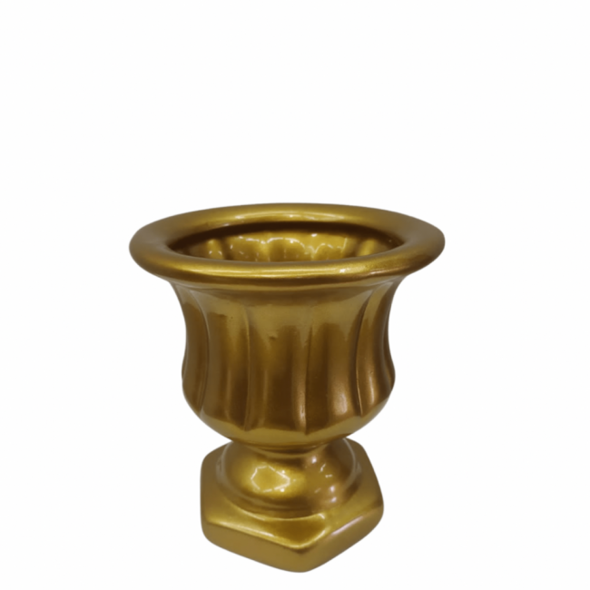 Vaso Dourado Louça M (16Dx18,5A)