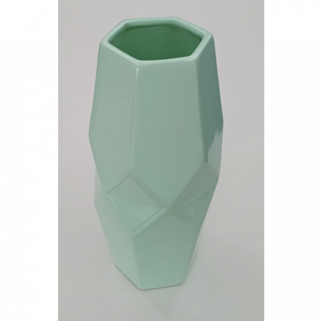 Vaso Verde Candy Color Alto Cilindro Louça  G (9DX31A)