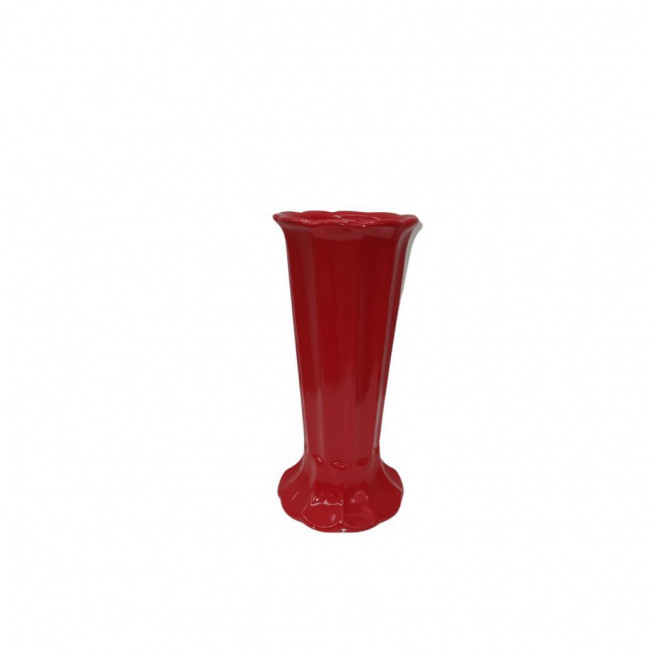 Vaso Vermelho Alto Cilindro Louça M CK (11Dx25A)