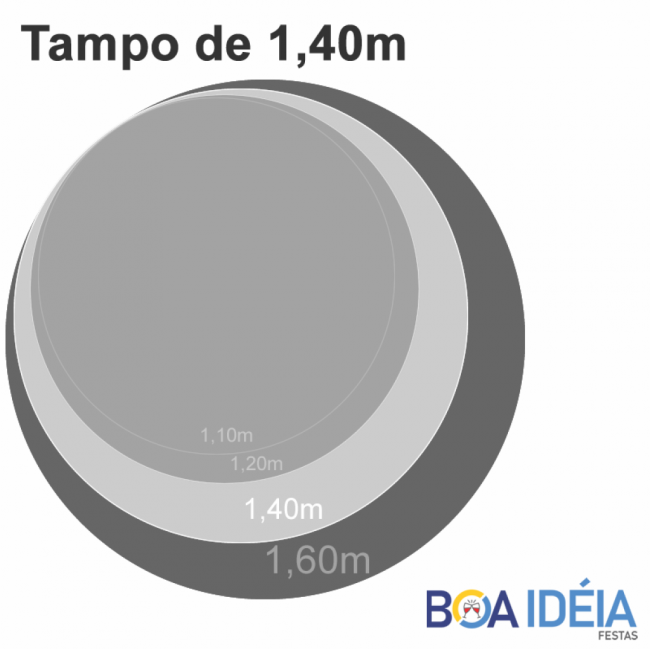 TAMPO REDONDO DE MDF 1,40M SEM SUPORTE