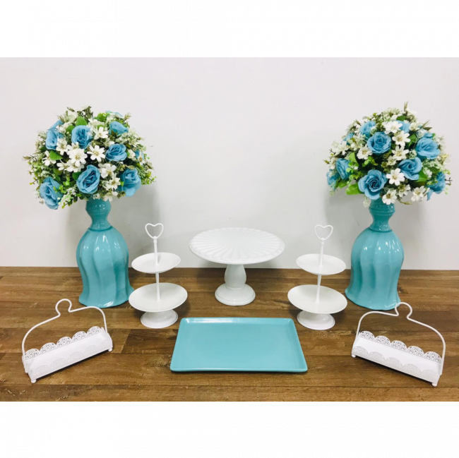 Kit de mesa (Tiffany e Branco)