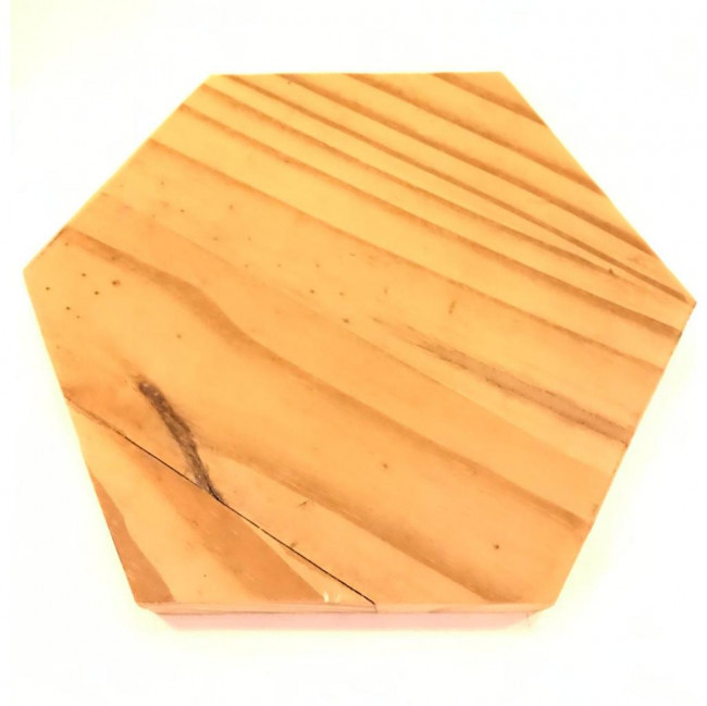 Bandeja madeira hexagonal P