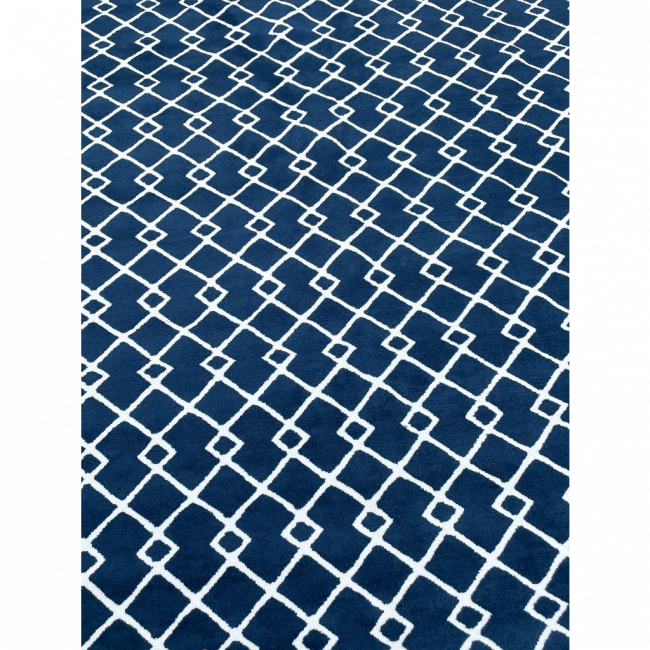 Tapete Geométrico Azul Novo 2,95x1,96