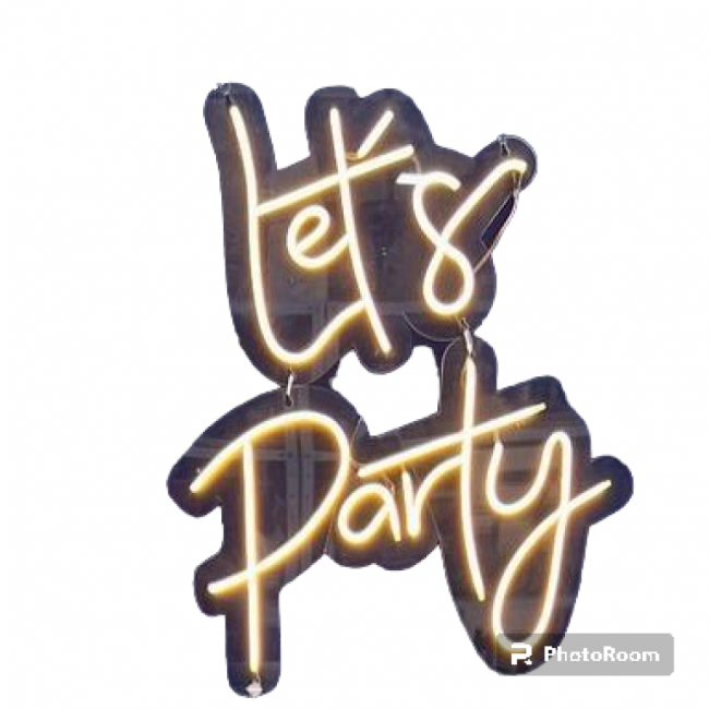 LETREIRO LED LET`S PARTY