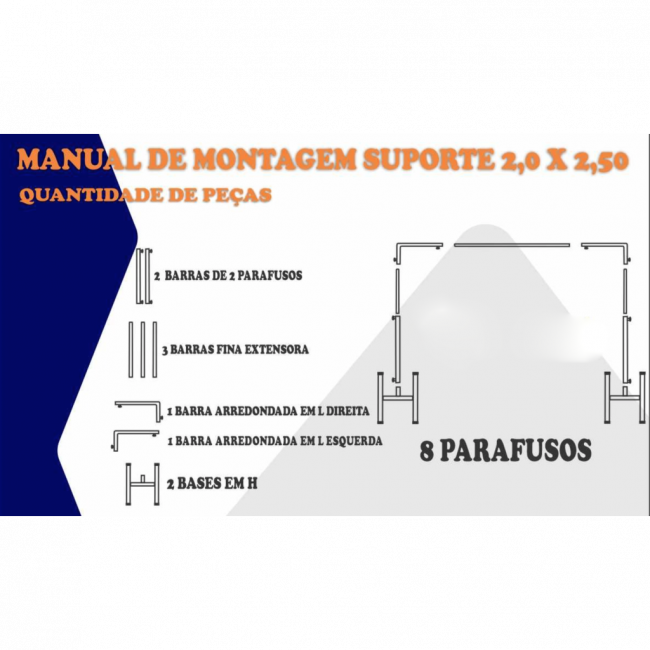 PAINEL RETANGULAR DE FERRO REGULÁVEL PRATEADO 1,10 METROS (ALTURA MÁX 2mA  x MIN 1,10mA) (COMPRIMENTO MÁX 2,50mC X MIN 1,80mC)