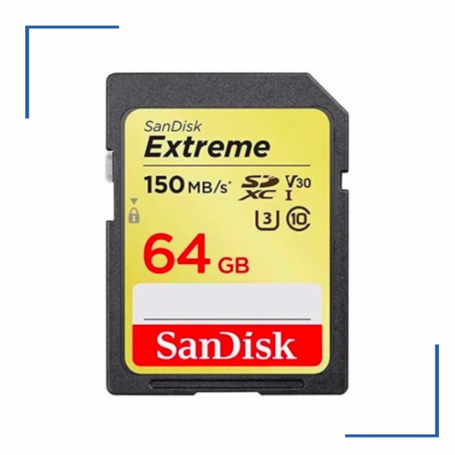 Cartão de memória SanDisk 64gb Extreme 150mb/s