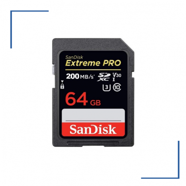 Cartão de memória SanDisk 64gb Extreme Pro 200mb/s