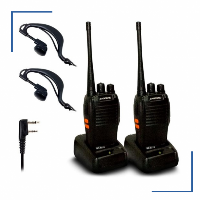 Kit Rádio Comunicador Walk Talk Baofeng BF-777S (2 unidades)