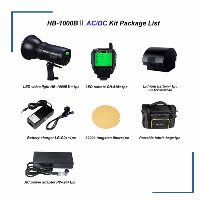 Led NiceFoto HB-1000B II Video Light