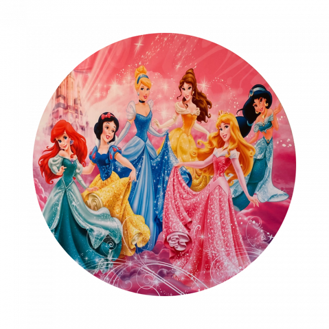 Painel Redondo - Princesas Disney